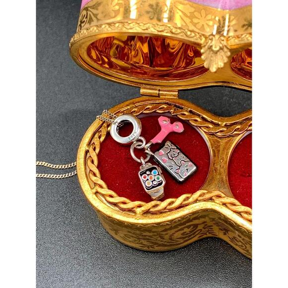 Sterling Silver Tech Dangle Charm Pendant Earbuds, Smartphone &Smartwatch Design - Picture 5 of 9